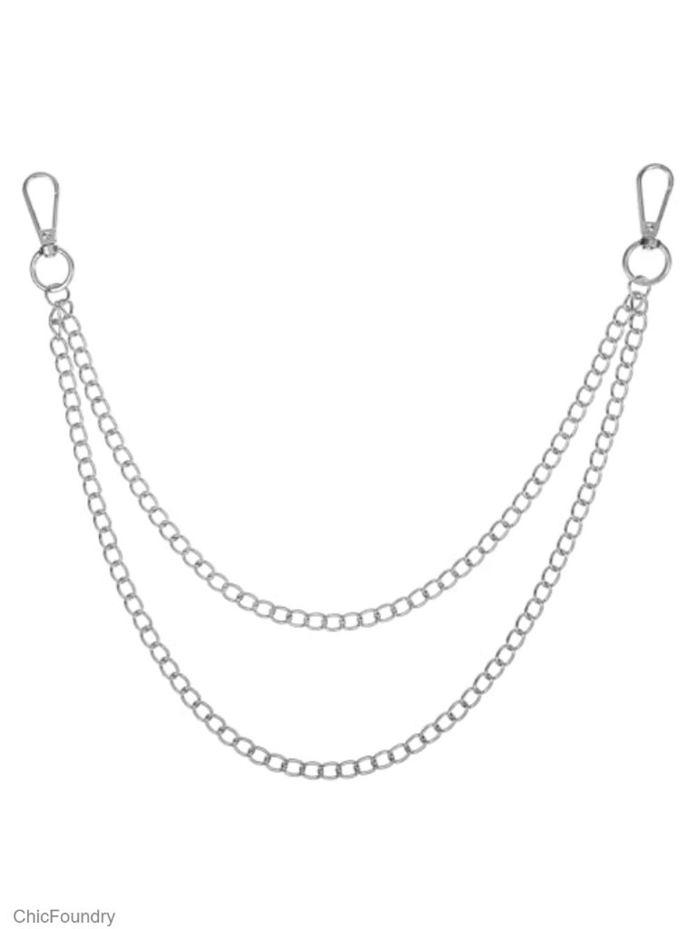 Double Chain Pants Wallet Chain 13.7" Metal Jean Pocket Chain